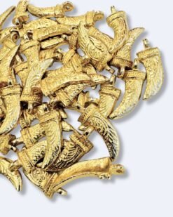 Talon Horn Brass Charm