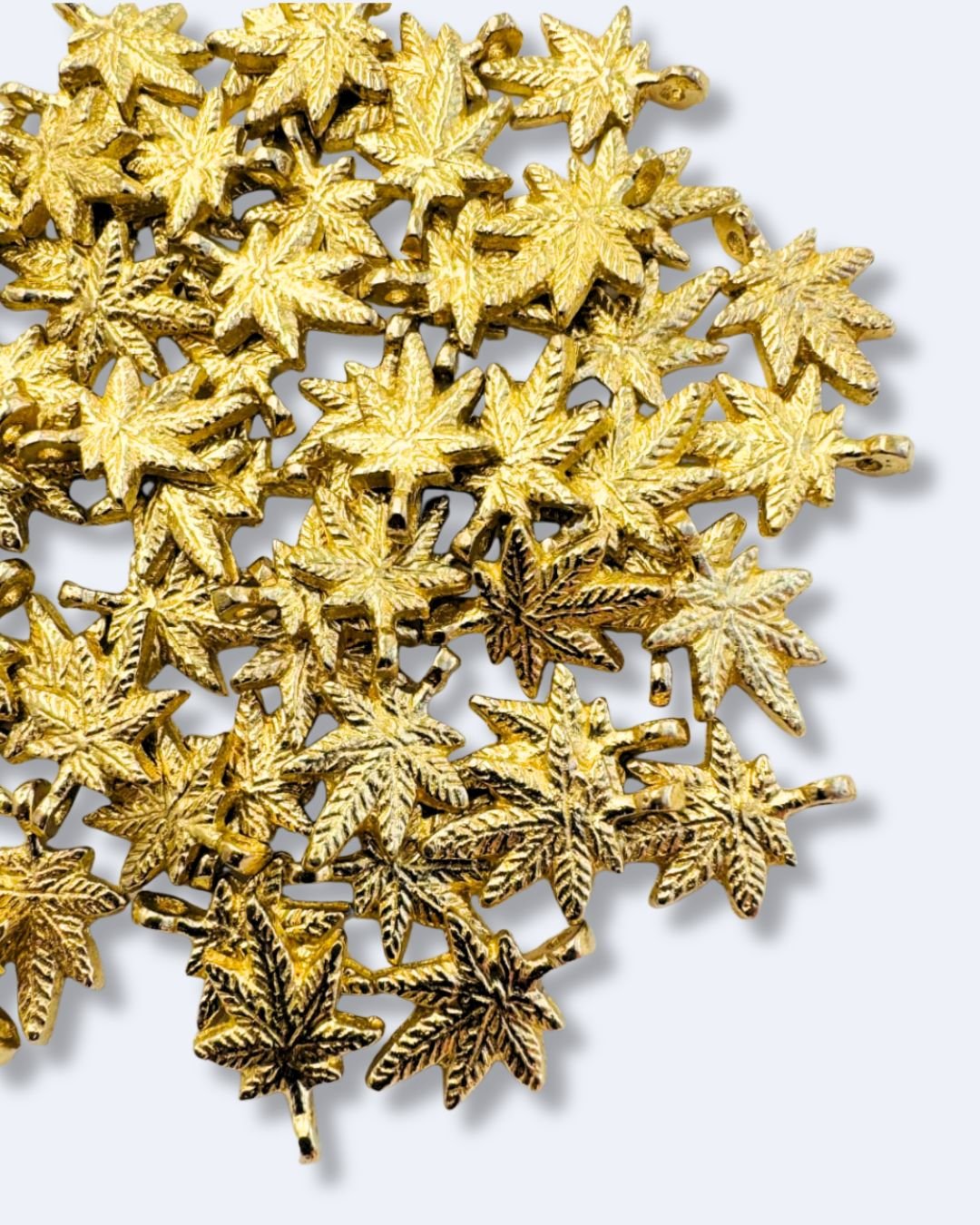 Leaf Shape Brass Charm