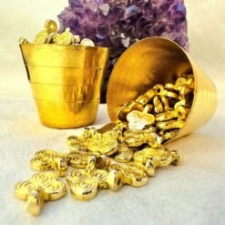 Alternative view of Triple Spiral Brass Charms