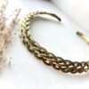 Braided Interwoven Horizon Brass Choker Set