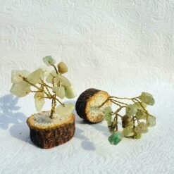 Alternative view of Green Calcite Gemstone Bonsai Tree