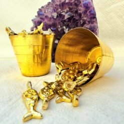 Alternative view of Textured Fish Brass Charms