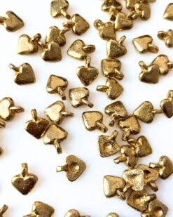 Heart Brass Charms