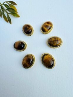 Alternative view of Tiger Eye Grooved Stones Connectors