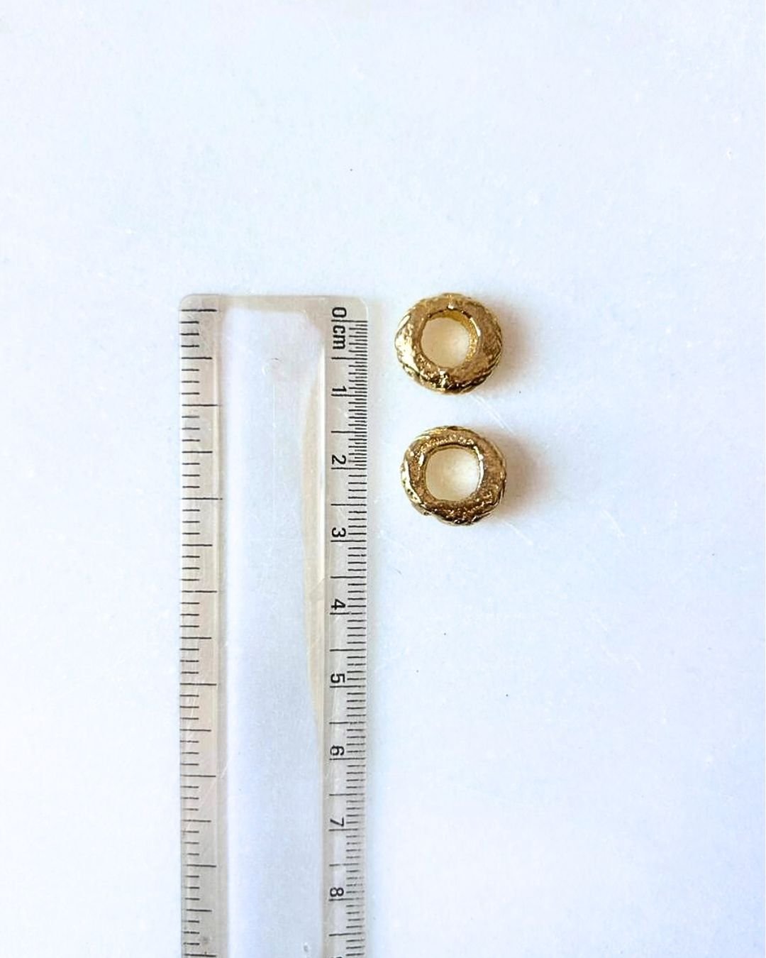 Textured Spacer Brass Charms - Image 3