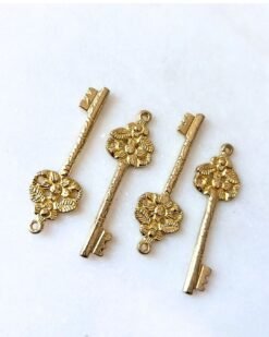 Floral Ethnic Key Charms