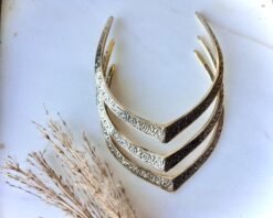 Striking Engraved Brass Choker Set