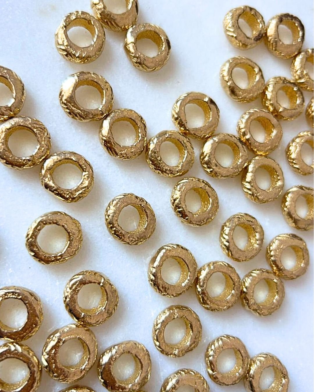 Textured Spacer Brass Charms
