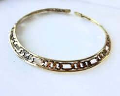 Alternative view of Embedded Chain Detail Brass Choker Set