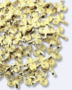 Spiral Motif Brass Charms