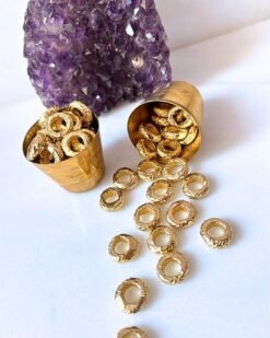 Alternative view of Textured Spacer Brass Charms