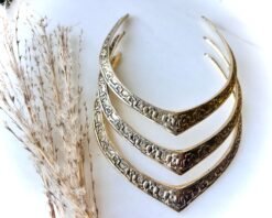 Statement Layered Brass Choker Set