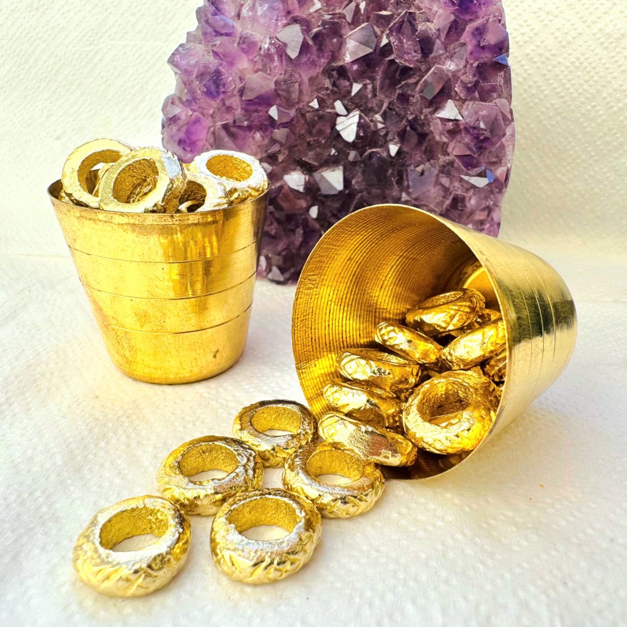 Textured Spacer Brass Charms - Image 2