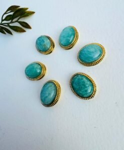 Alternative view of Amazonite Grooved Stones Connectors