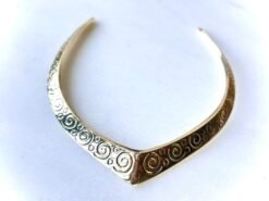 Alternative view of Spiral V Shape Brass Choker Set