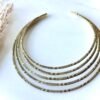 Multi Layered Round Brass Choker Set