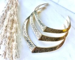 Spiral V Shape Brass Choker Set
