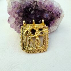 Egyptian Figure Brass Pendant