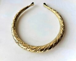 Alternative view of Engraved Twisted Brass Choker Set