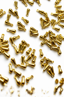 6MM Drop Brass Charms