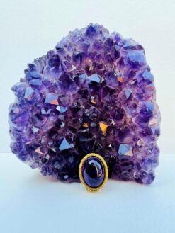 Amethyst Grooved Stones Connectors