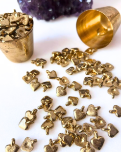 Alternative view of Heart Brass Charms