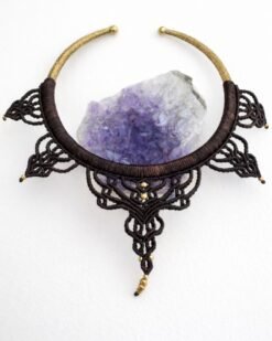 Alternative view of Black Macrame Choker