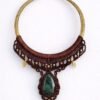 Green Labradorite Stone Macrame Choker