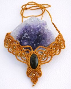 Alternative view of Labradorite Macrame Necklace