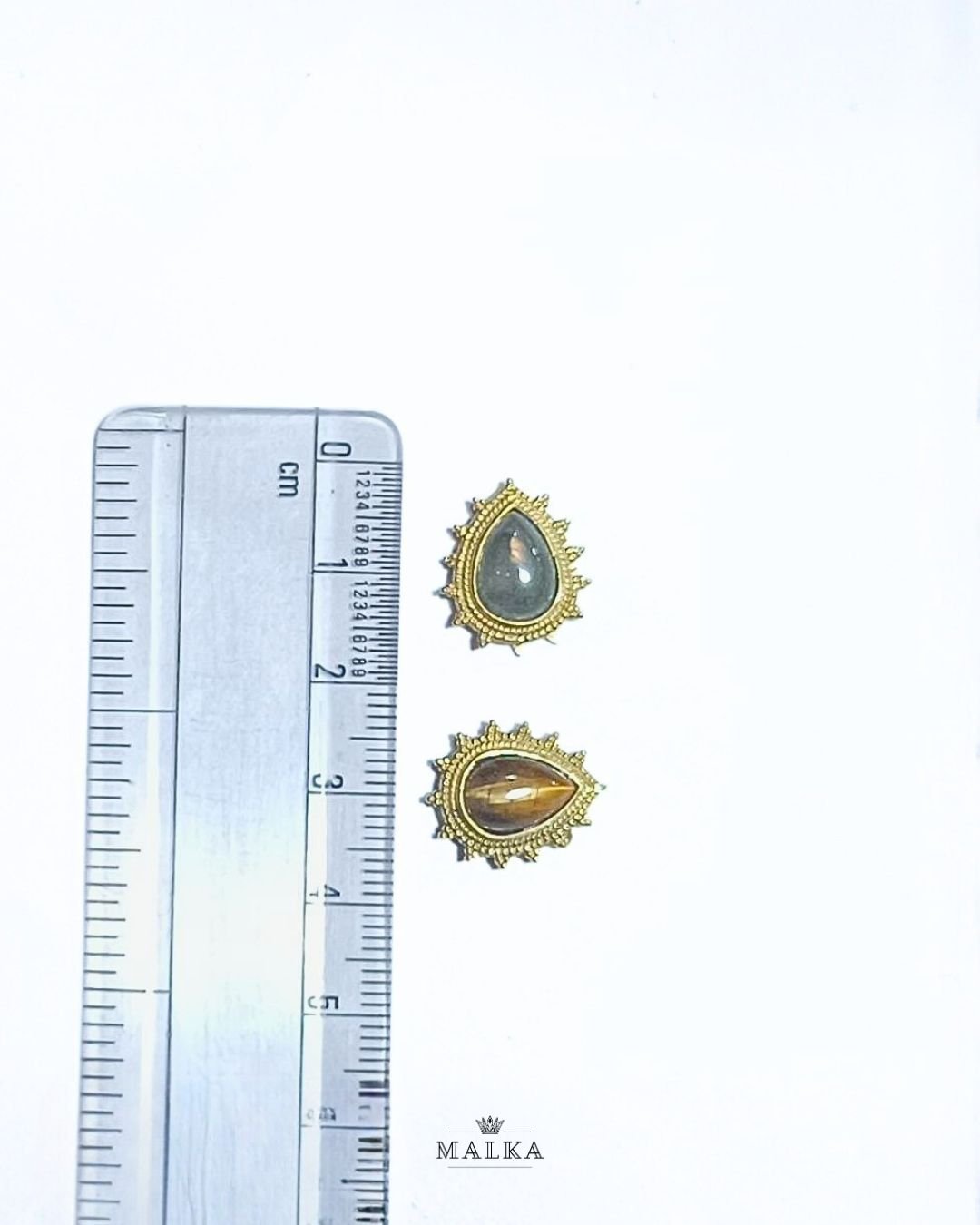 5pcs Drop Dots Grooved Stone Connectors 16MM - Image 3