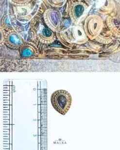 Alternative view of 5pcs Drop Grooved Stone Connectors 16MM