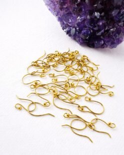20 Pairs 20mm Brass Ear Wires Hooks