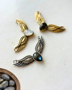 Alternative view of Teardrop Moonstone Brass Connector for Jewelry Making