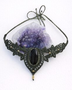 Alternative view of Double Row Stone Macrame Necklace
