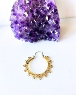 5/20 Pairs Ornate Scroll Detail Brass Earrings