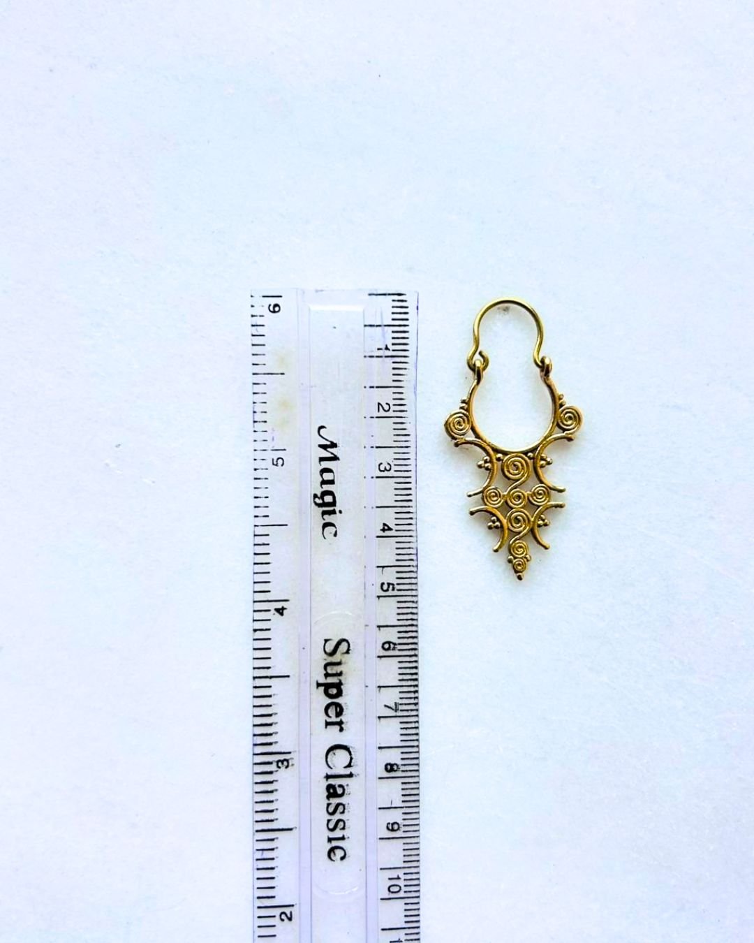 5/20 Pairs Spiral Tribal Drop Brass Earrings - Image 3