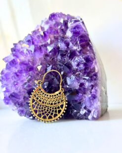 5/20 Pairs Nomad Web Hoop Brass Earrings