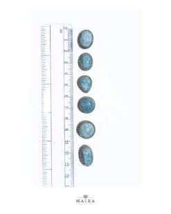 Alternative view of 5pcs Larimar Grooved Stones Mix