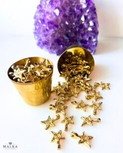 Alternative view of Star Spiral Brass Charms
