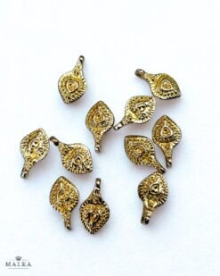 Alternative view of Textured Teardrop Brass Charms