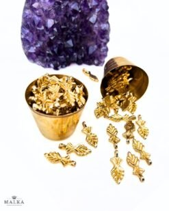 Alternative view of Leaf Motif Brass Charms