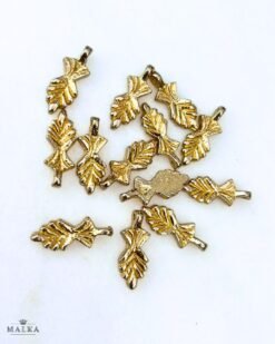Leaf Motif Brass Charms