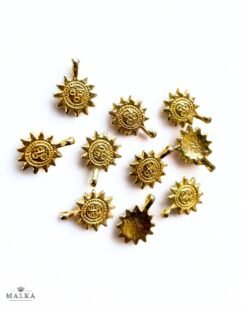 Alternative view of Sun Face Brass Charms