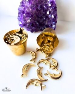 Alternative view of Crescent Moon Brass Charms
