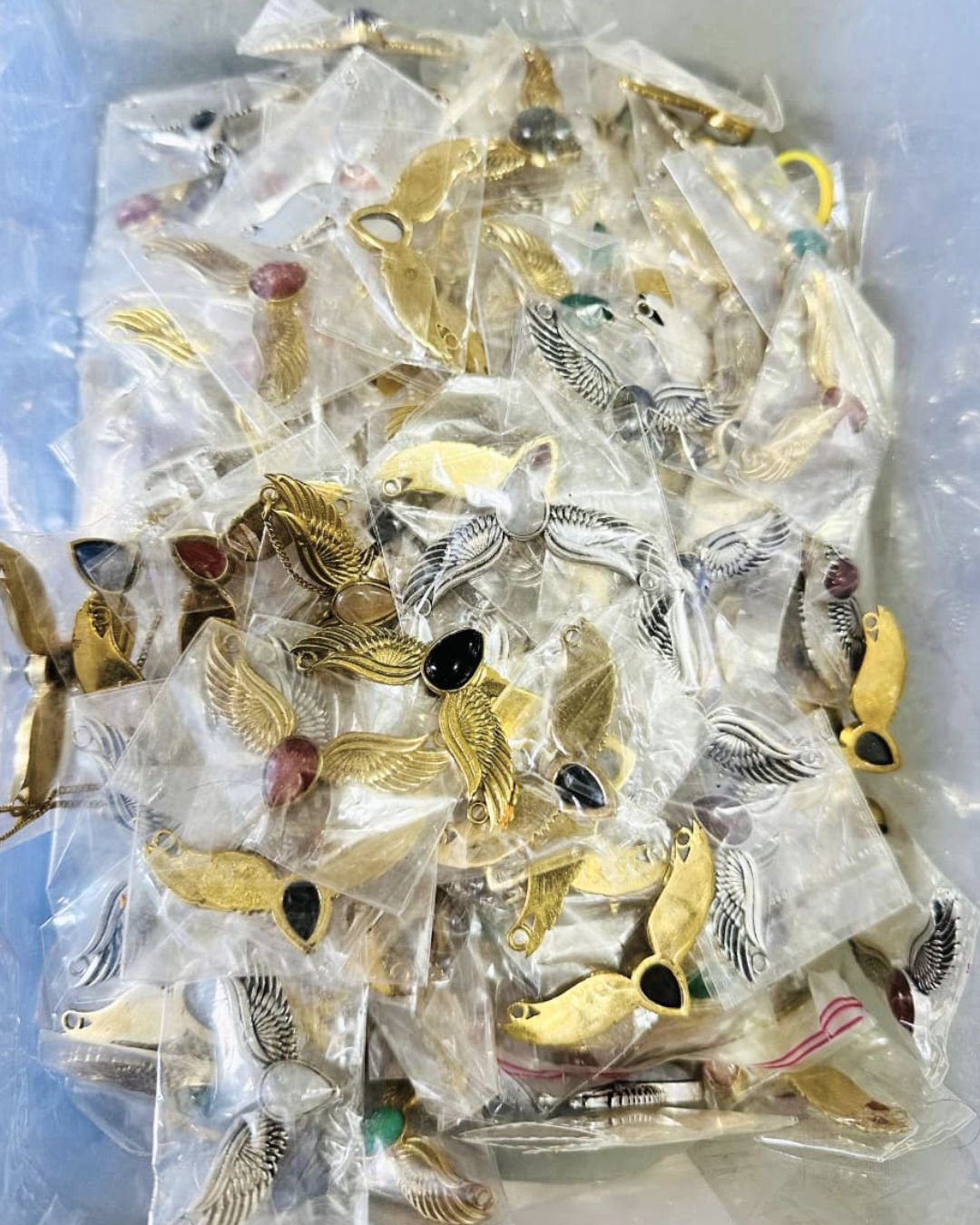 Teardrop Moonstone Brass Connector for Jewelry Making - Image 3