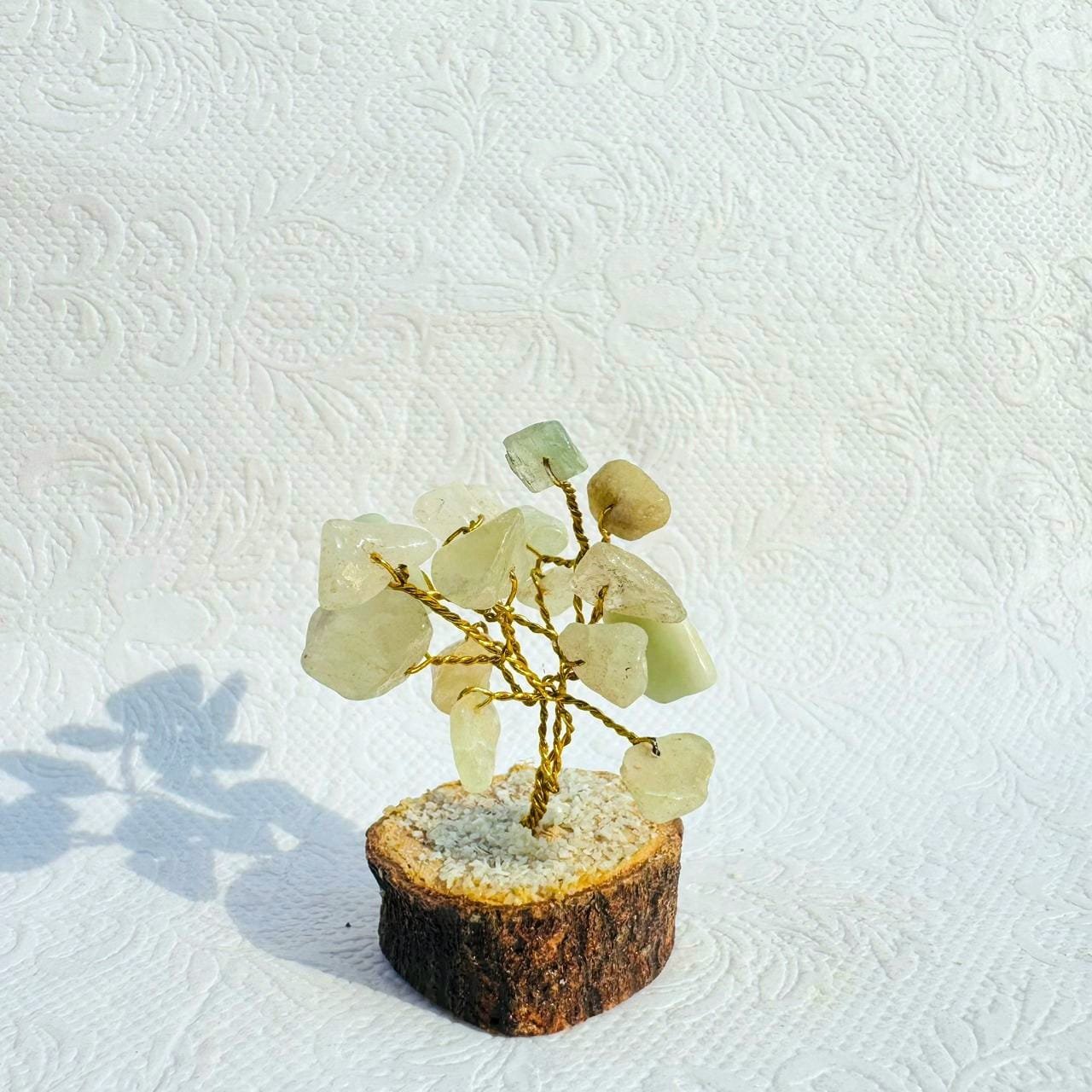 Green Calcite Gemstone Bonsai Tree