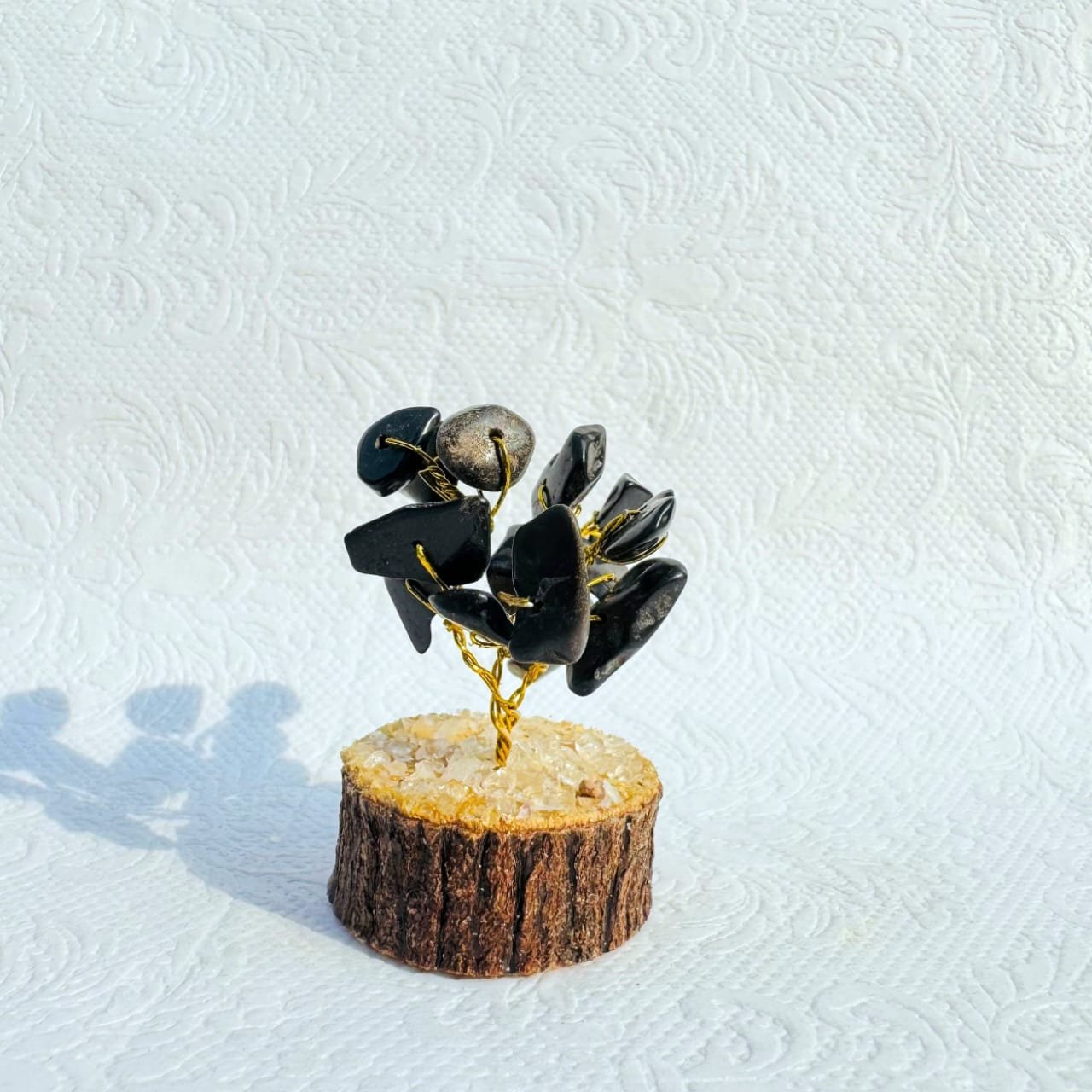 Black Onyx Gemstone Bonsai Tree