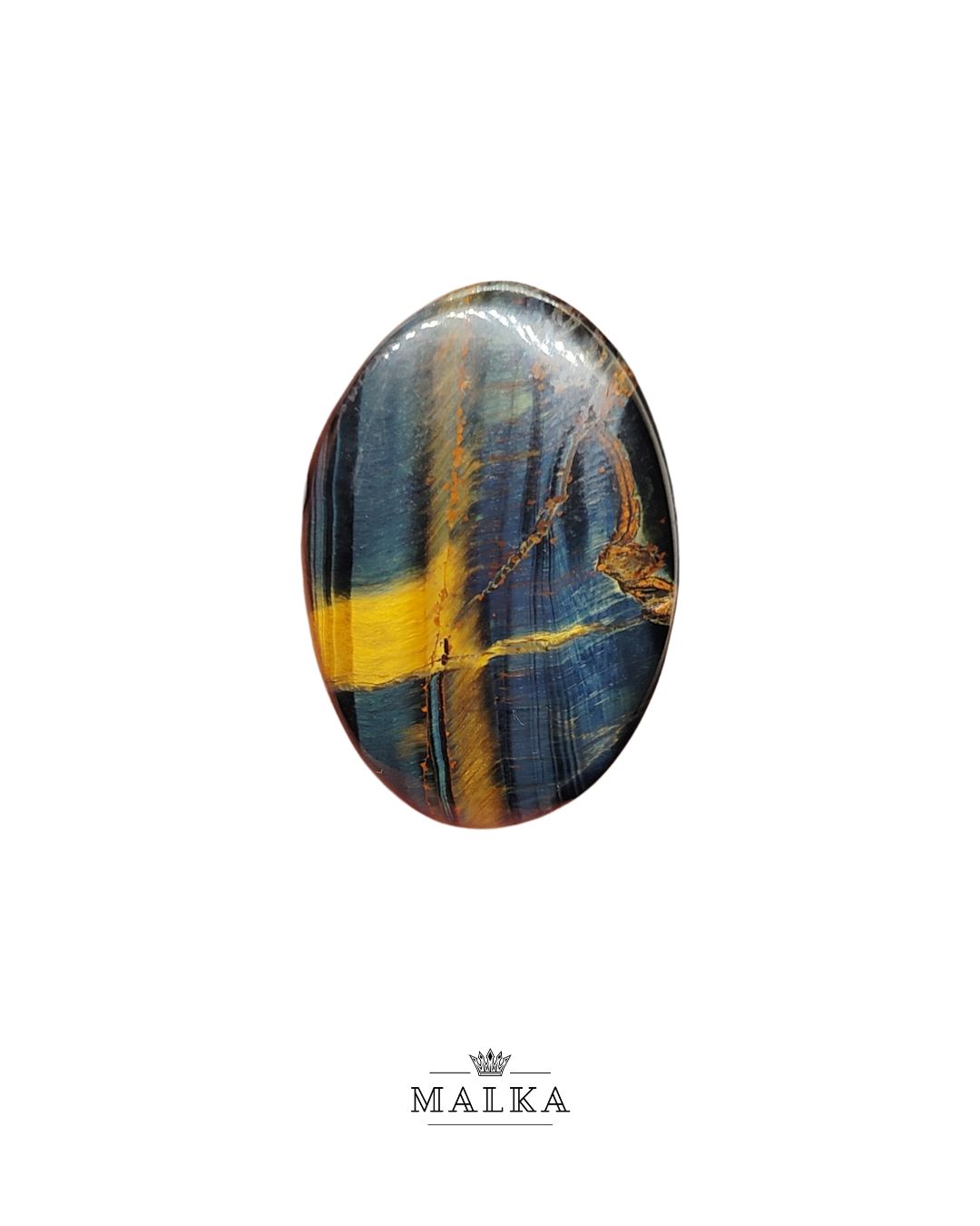 39mm Black Tiger eye Cabochon – Oval Shape