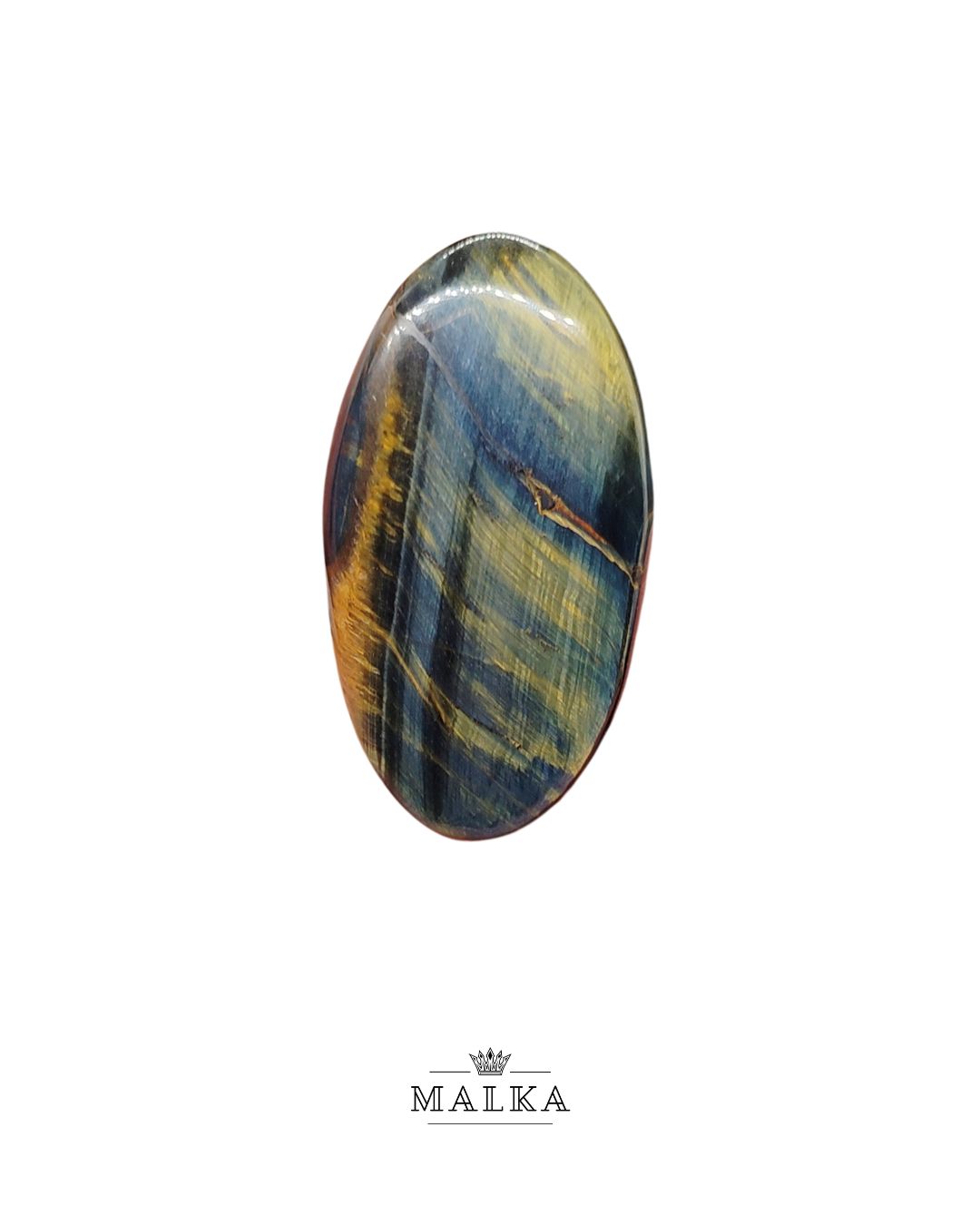 46mm Black Tiger eye Cabochon – Oval Shape