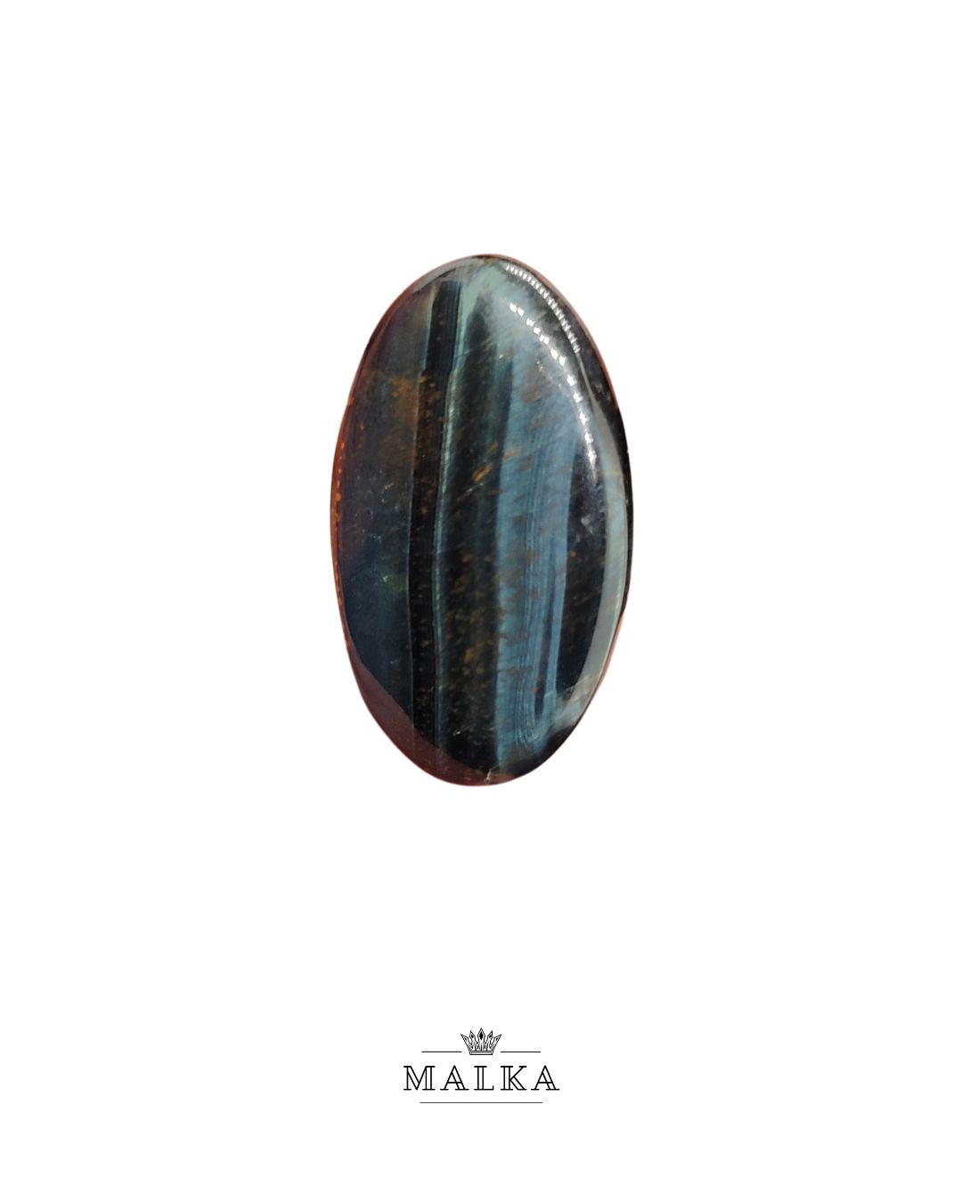 36mm Black Tiger eye Cabochon – Oval Shape
